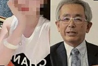 被害の詳細を語った高倉良一氏（右）と高倉氏のもとに送られてきた女性の写真